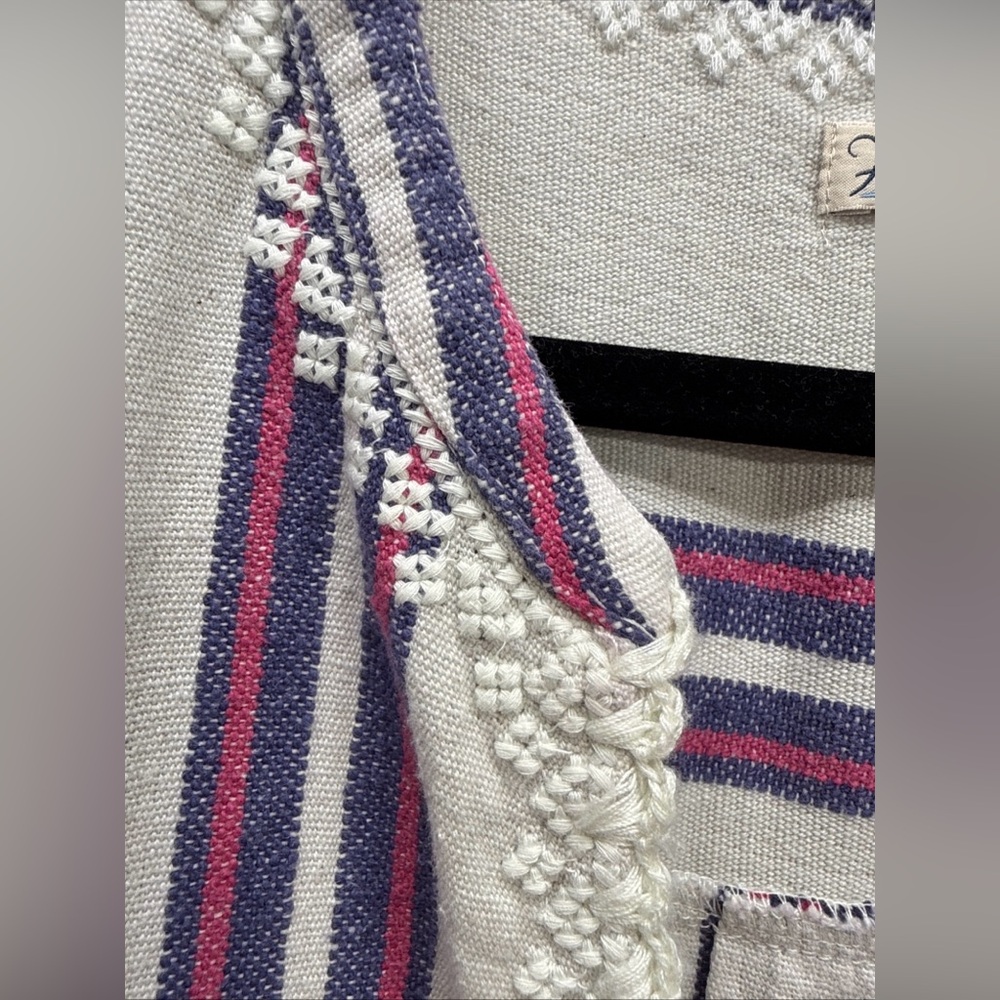 Faherty Baja Beach Tunic Dress in French Rose Baja Stripe Sz M Coastal Beachy - Picture 8 of 15